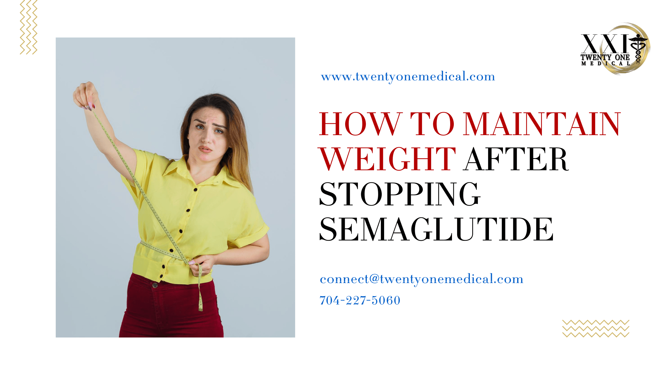 Illustration showing effects of stopping semaglutide including increased appetite, weight regain, and strategies for maintaining weight loss